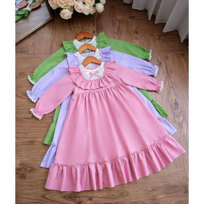 (gamis) dress girls gauze twirl flutter fair CHN 38 (261207 D) - (gamis) dress anak perempuan